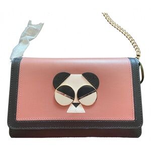 KATE SPADE NEW YORK gentle panda chain crossbody wallet